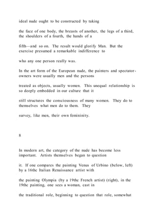 1 The Depiction of the Female Nude in Western European | PDF