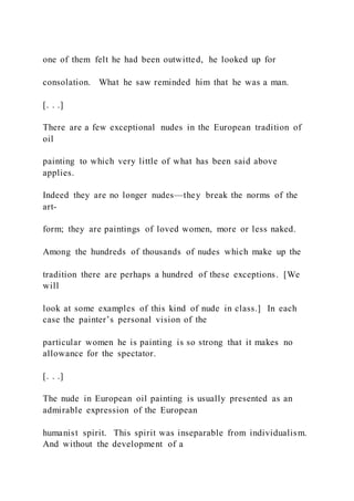 1 The Depiction of the Female Nude in Western European | PDF