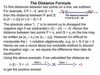 Distance Formula Scratch 31 the distance formulas | PPT