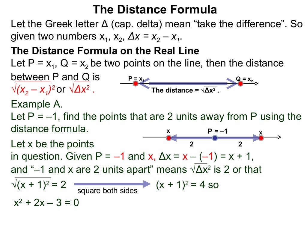 31 the distance formulas