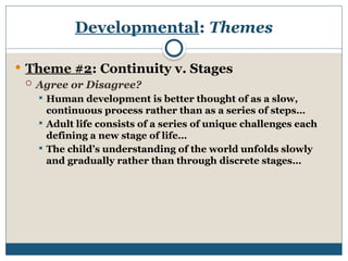 (1) Themes and Methods for developmental psychology | PPTX