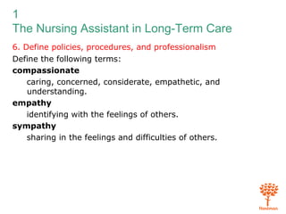 The nursing assistant in long term care | PPT