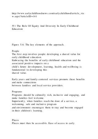 1 The Role Of Equity And Diversity In Early Childhood Educat | DOCX