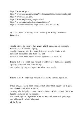 1 The Role Of Equity And Diversity In Early Childhood Educat | DOCX
