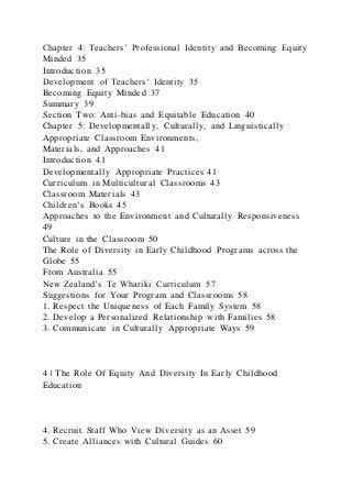 1 The Role Of Equity And Diversity In Early Childhood Educat | DOCX