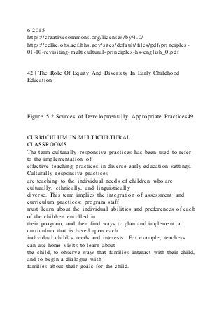 1 The Role Of Equity And Diversity In Early Childhood Educat | DOCX