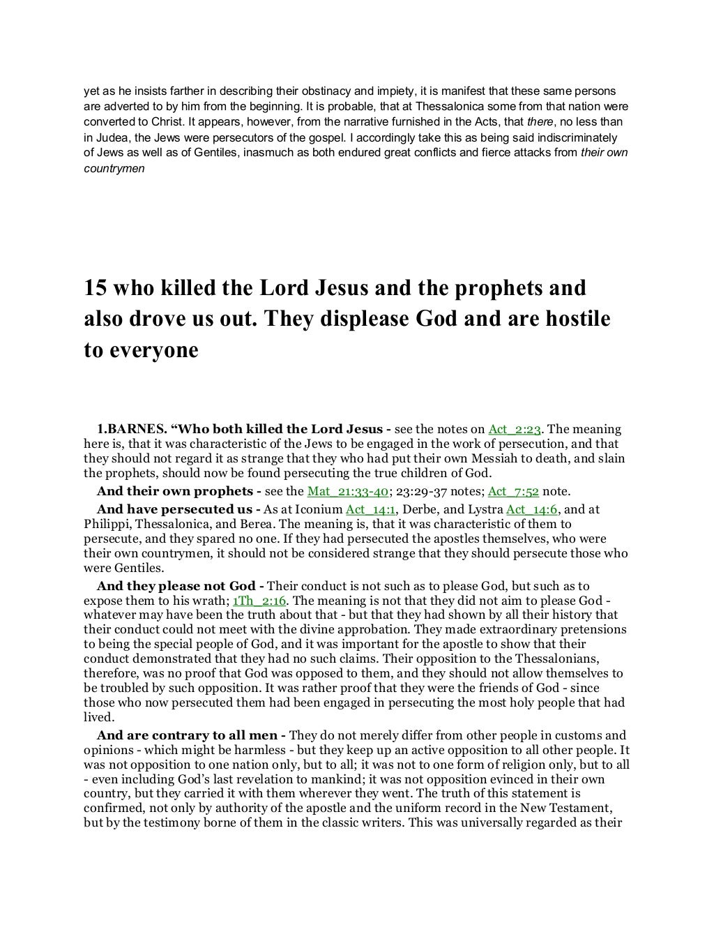 1 Thessalonians 2 Commentary