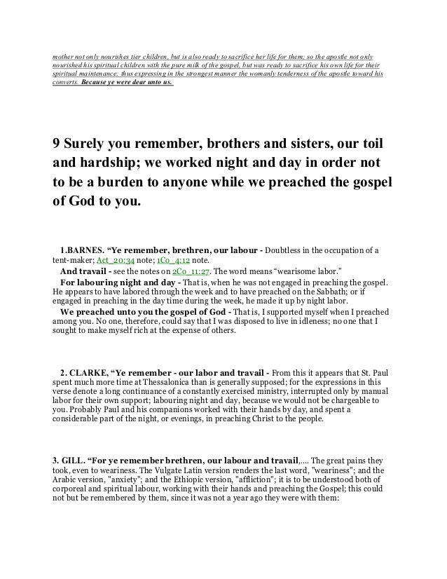 1 Thessalonians 2 Commentary