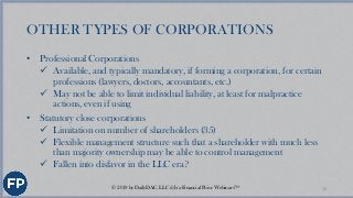 OTHER TYPES OF CORPORATIONS (cont’d)
• Non-profit corporations
✓ No profits distributed to shareholders
✓ Limitations on p...