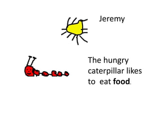 Jeremy
The hungry
caterpillar likes
to eat food.
 