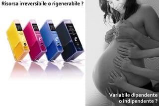 Risorsa irreversibile o rigenerabile ?




                                         Variabile dipendente
                                             o indipendente ?
 