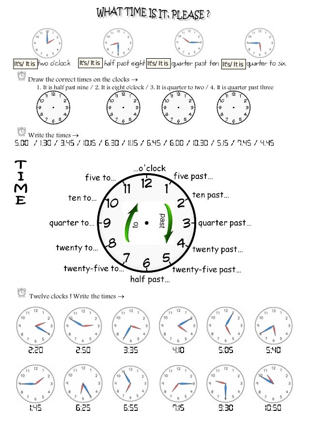 1 time worksheet