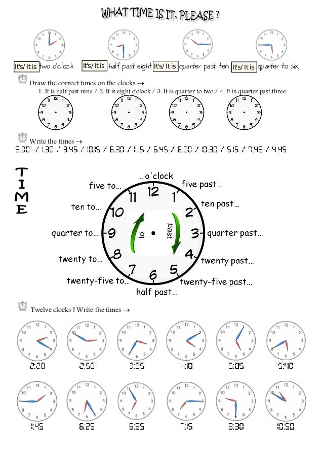 1 Time Worksheet