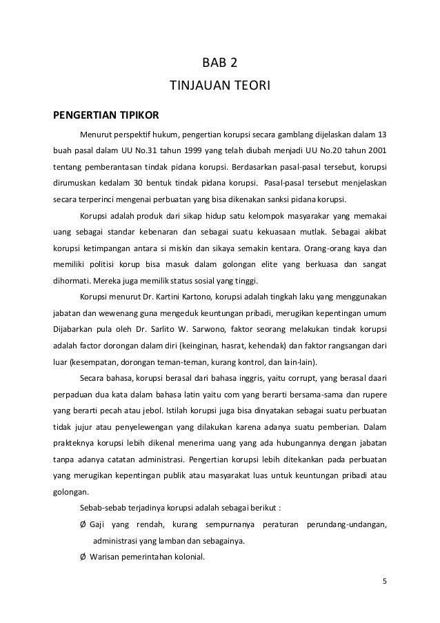 Tipikor Tindak Pidana Korupsi