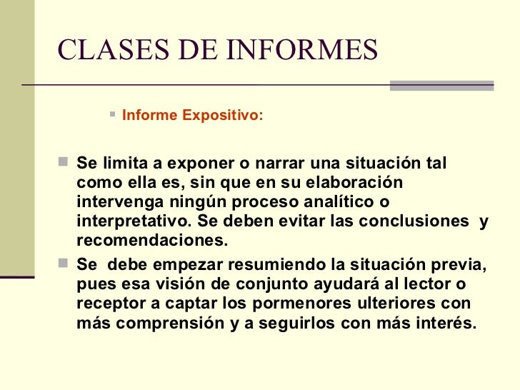 1 tipos de informes