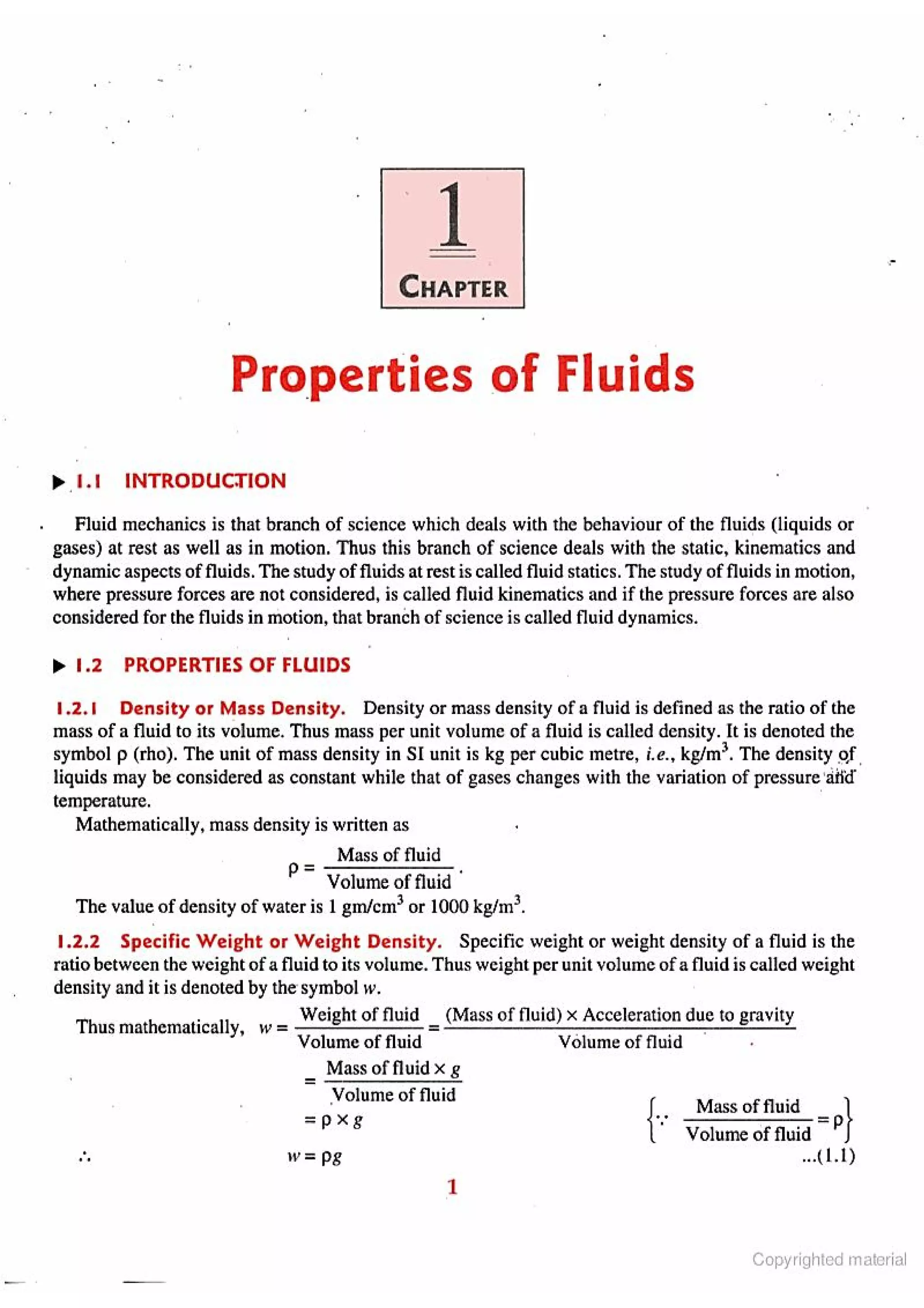 Fluid Mechanic and Hyraulics