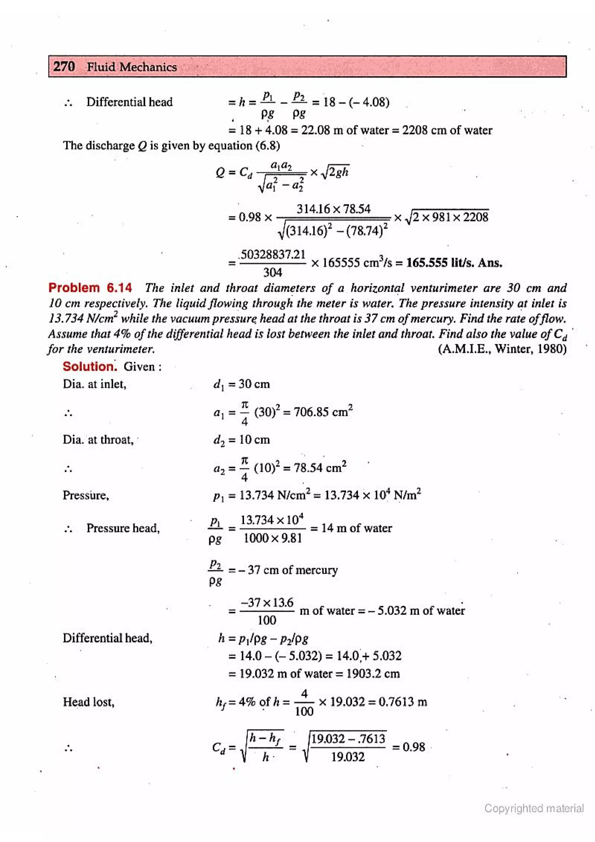 Fluid Mechanic and Hyraulics