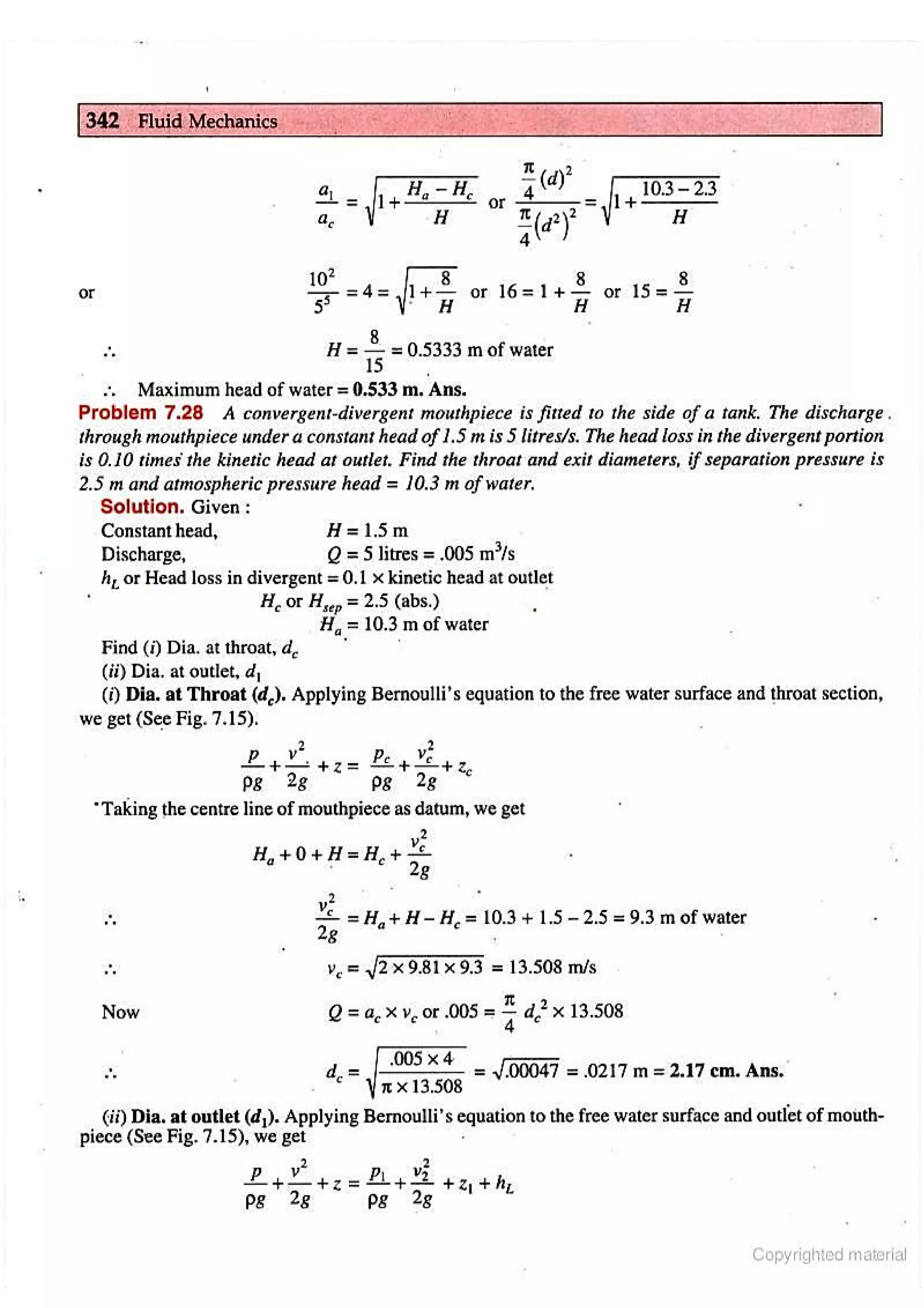 Fluid Mechanic and Hyraulics