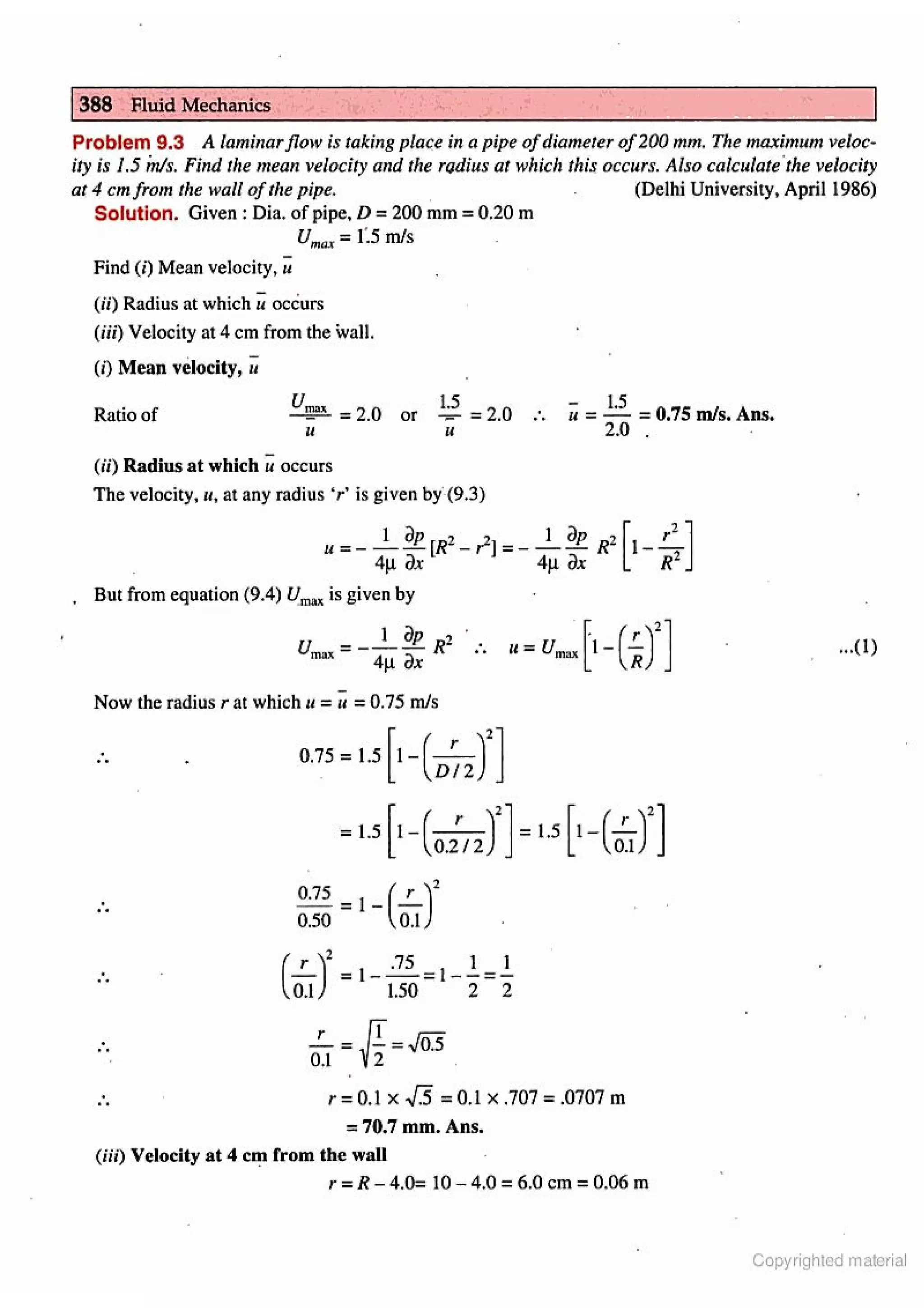 Fluid Mechanic and Hyraulics