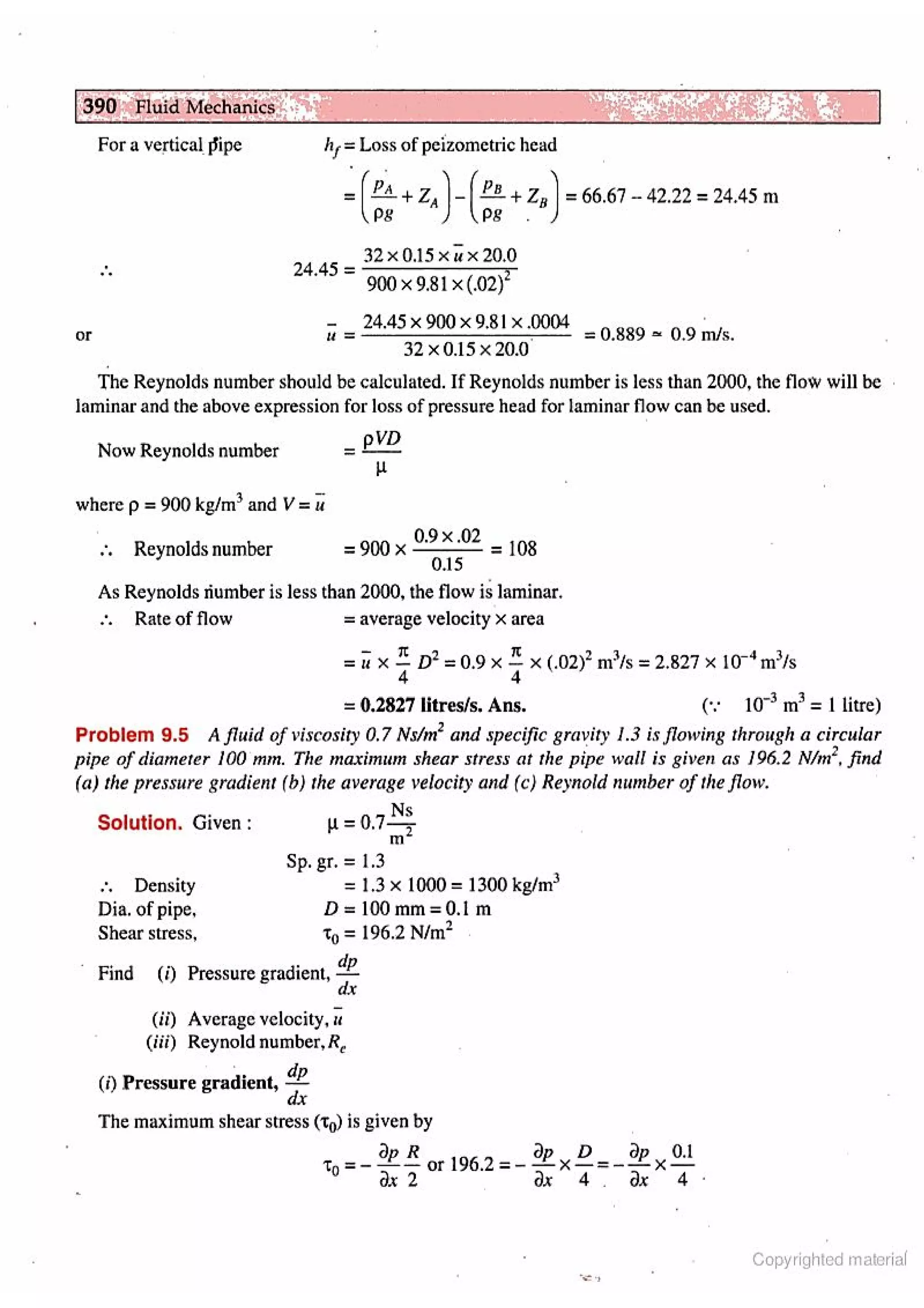Fluid Mechanic and Hyraulics