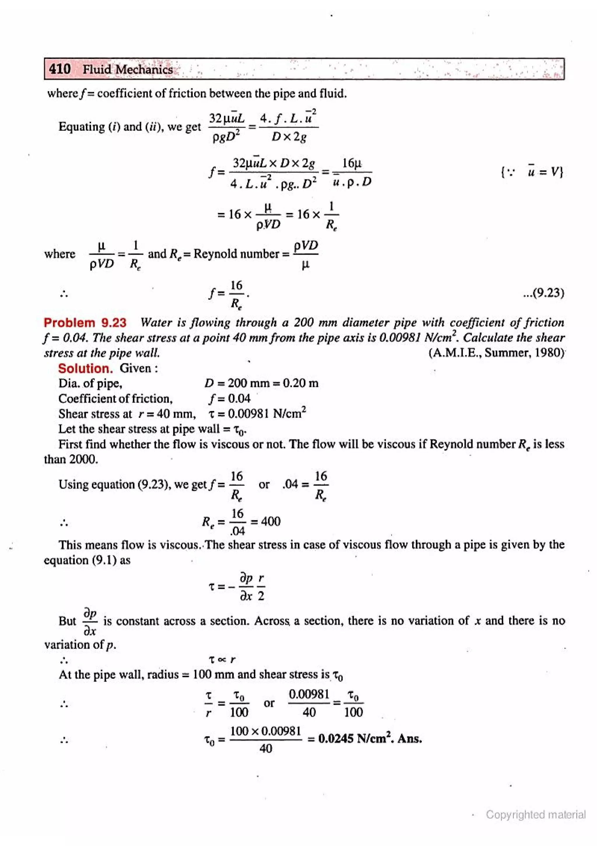 Fluid Mechanic and Hyraulics