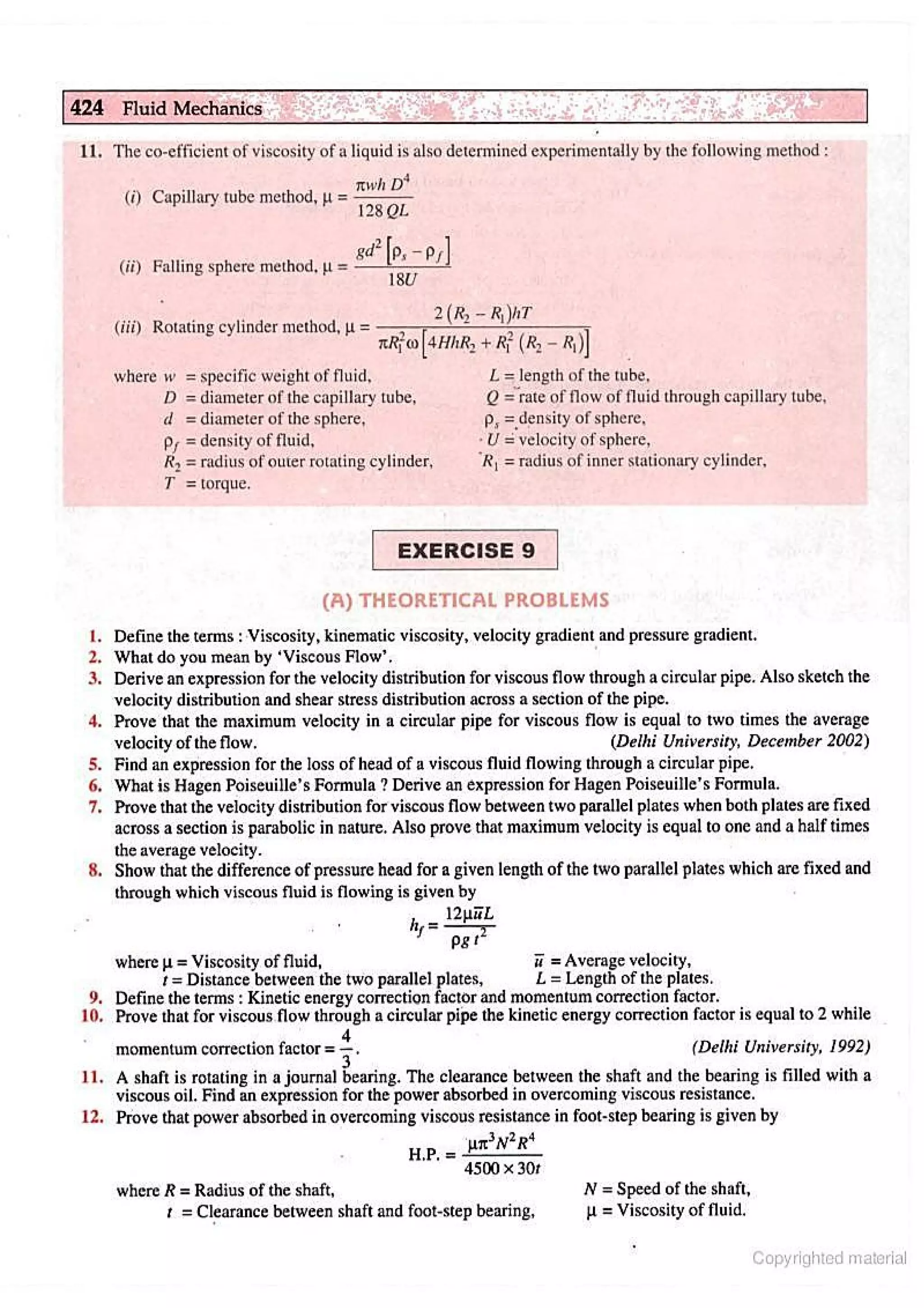 Fluid Mechanic and Hyraulics