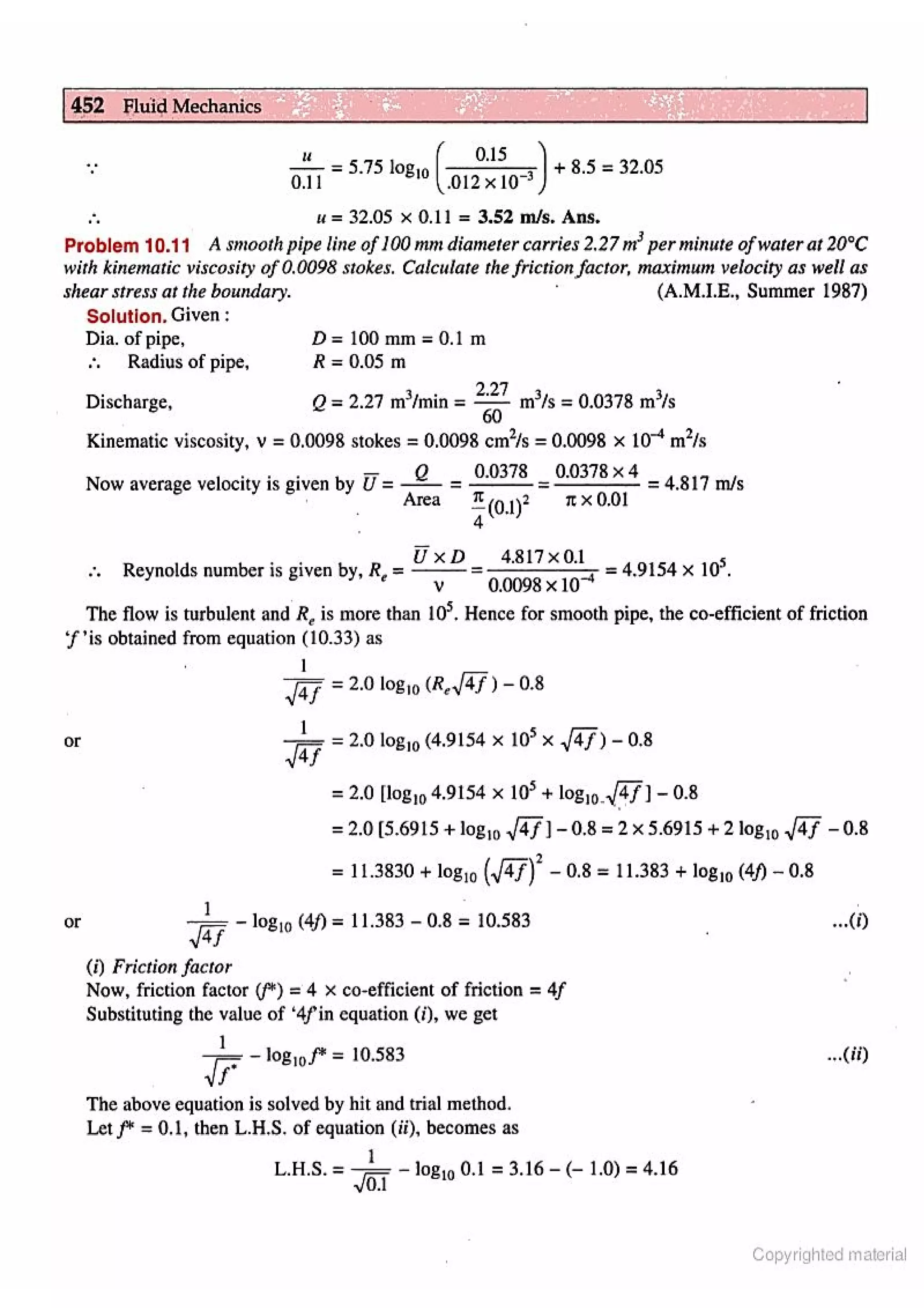 Fluid Mechanic and Hyraulics