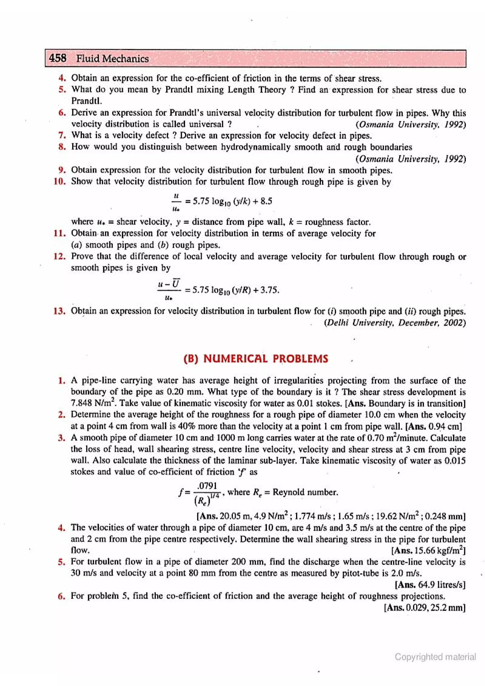 Fluid Mechanic and Hyraulics