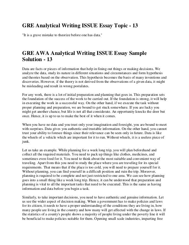 Gre argument essay template