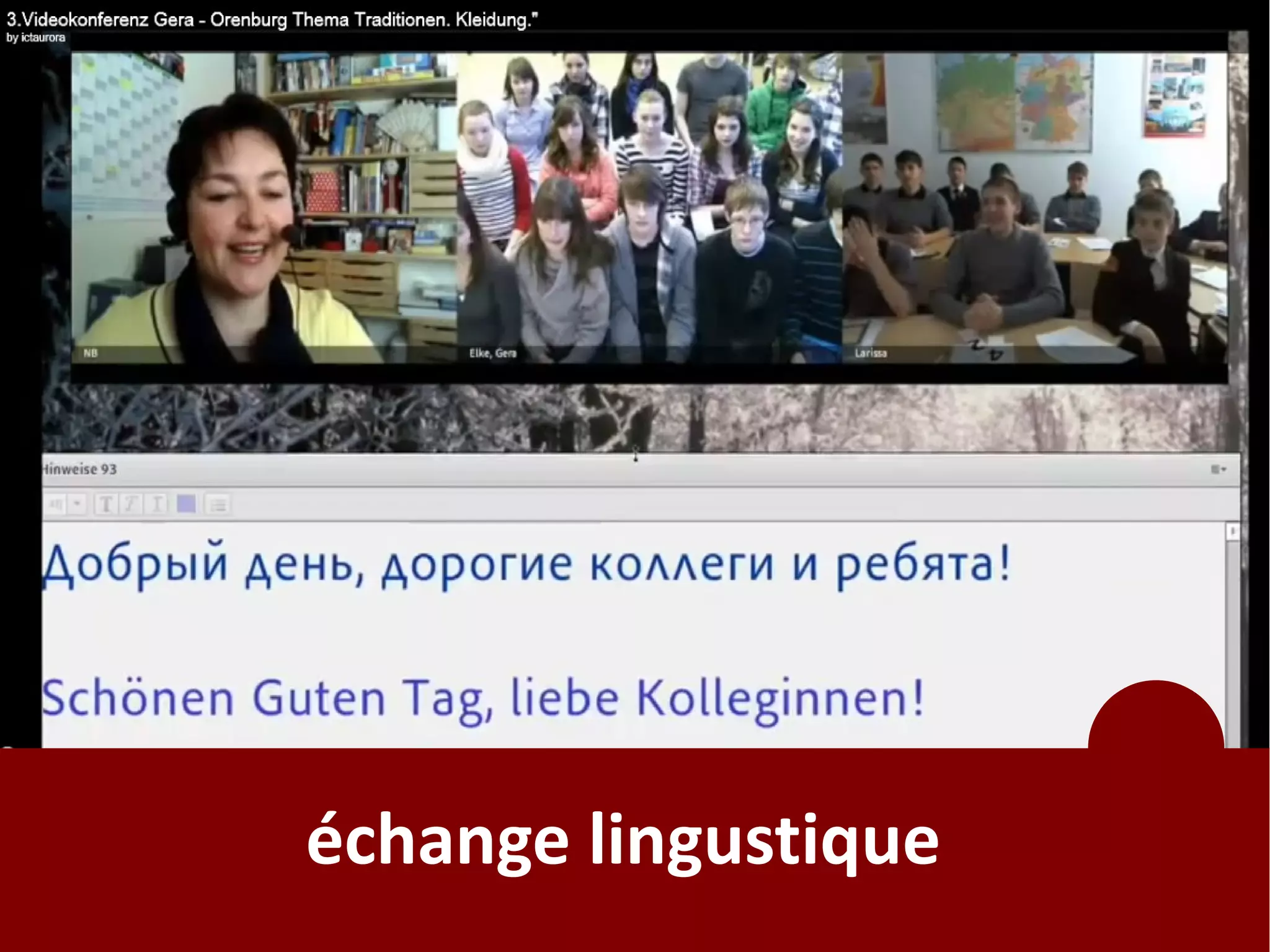 échange lingustique
 