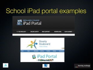 School iPad portal examples
 