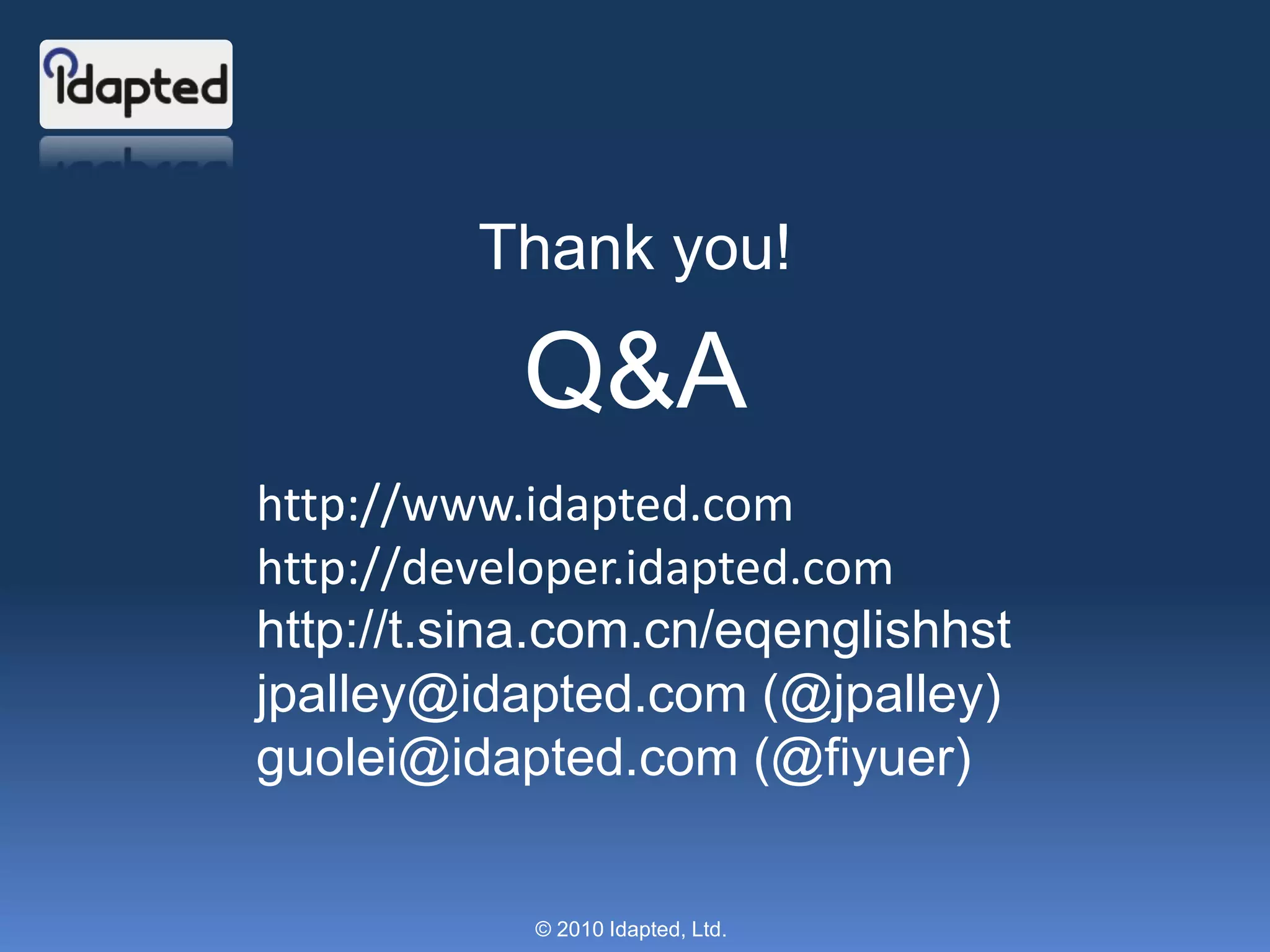MeasurementCritical and core task of single app should not call services of others.One doesn’t need to know much about others’ business to do one task  (or develop).Independent Stories