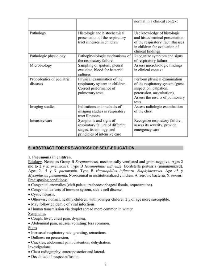 1 topic 1 differential diagnosis of pneumonia in children