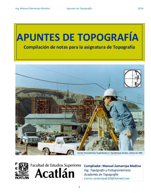 Apuntes De Topografía Unam - 