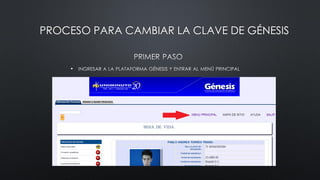 PROCESO PARA CAMBIAR LA CLAVE DE GÉNESIS


    •
    •
 