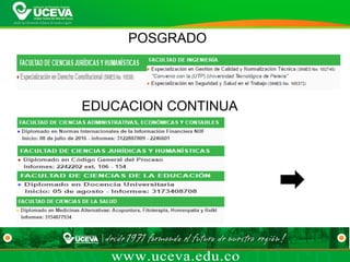 POSGRADO
EDUCACION CONTINUA
 