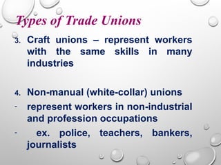 Union List Examples 1 Trade unions and how it effects the economies | PPTX