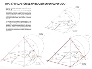 TRANSFORMACIÓN DE UN ROMBO EN UN CUADRADO
 
