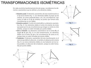 TRANSFORMACIONES ISOMÉTRICAS
 