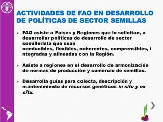 CONSULTA REGIONAL SOBRE POLITICAS EN SEMILLAS Y AGRICULTURA FAMILIAR