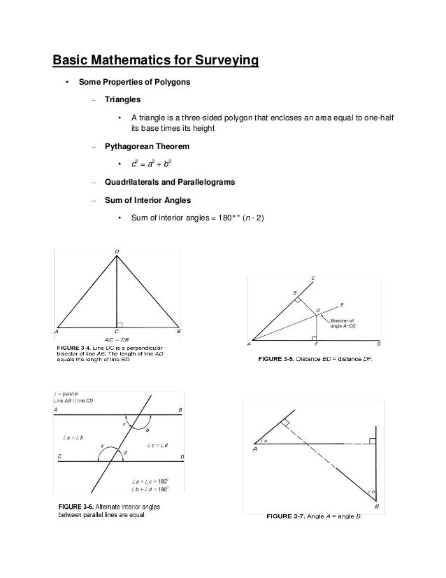 S2 2 Tutorial Notes Basic Mathematics For Surveying