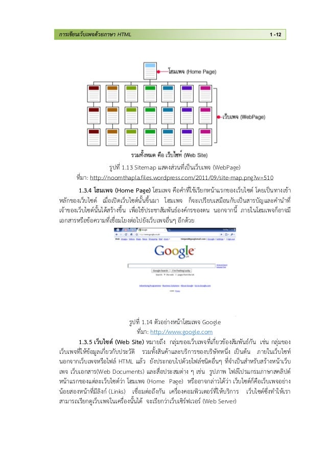 การเข ยนเว บเพจด วยภาษา html