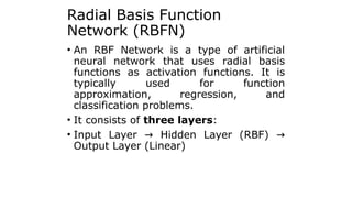 RADIAL BASED FUNCTION NETWORKS ION ARTIFICIAL NEURAL NETWORKS | PPTX