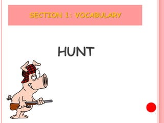 SECTION 1: VOCABULARY




      HUNT
 