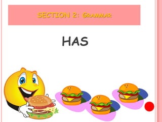 SECTION 2: GRAMMAR



     HAS
 