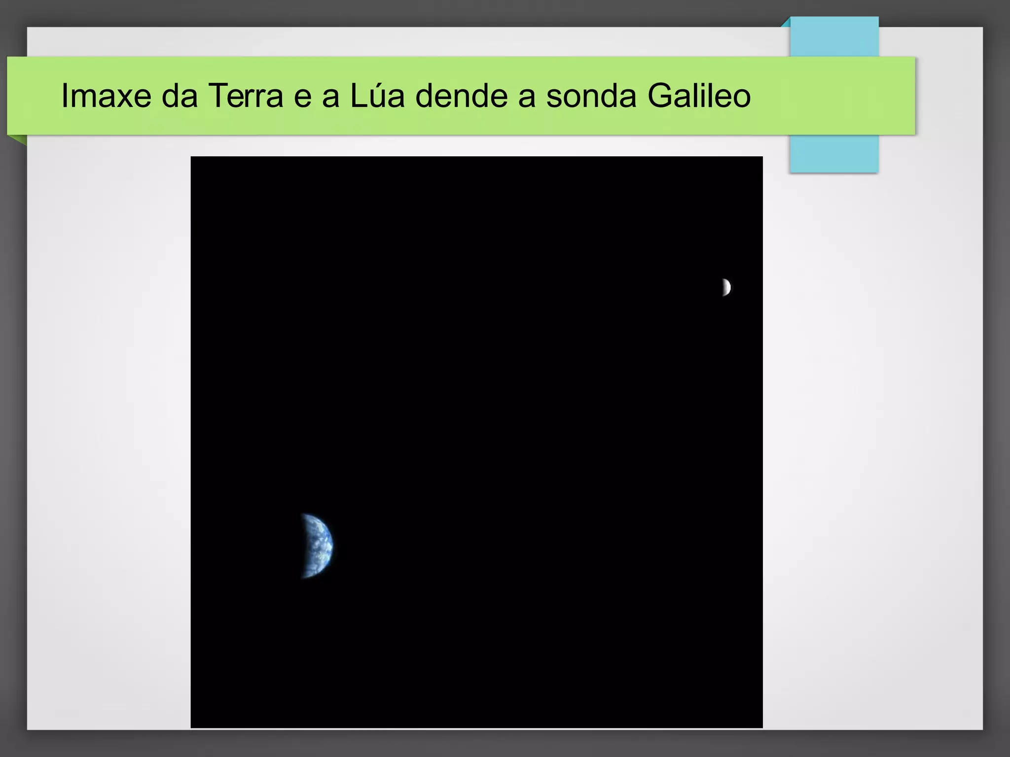 Imaxe da Terra e a Lúa dende a sonda Galileo
 