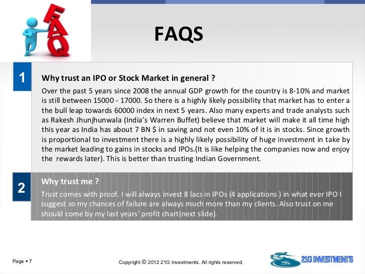 Why a trustee in an ipo