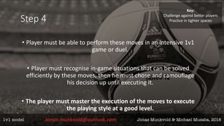 Step 4
• Player must be able to perform these moves in an intensive 1v1
game or duel.
• Player must recognise in-game situations that can be solved
efficiently by these moves, then he must chose and camouflage
his decision up until executing it.
• The player must master the execution of the moves to execute
the playing style at a good level.
Key:
Challenge against better players
Practice in tighter spaces
 