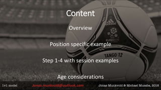 Content
Overview
Position specific example
Step 1-4 with session examples
Age considerations
 