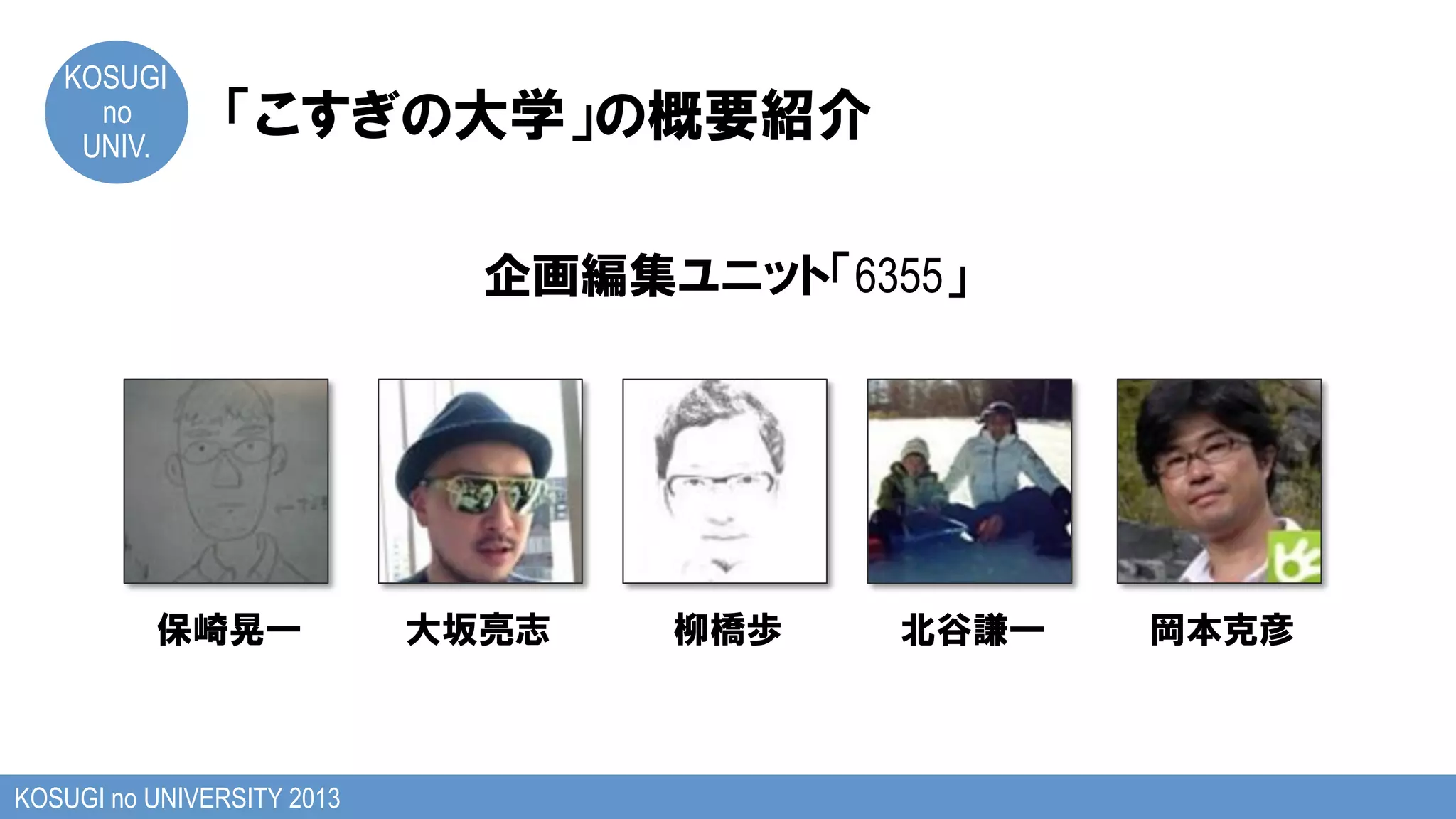 KOSUGI
no
UNIV.
KOSUGI no UNIVERSITY 2013
6355